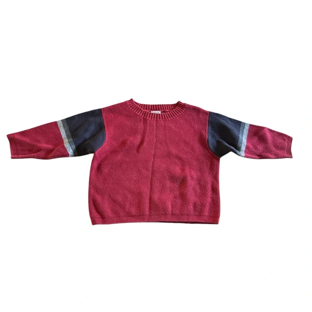 Gymboree Boys 12-18 months Colorblock Sweater - Red ,Navy and Gray